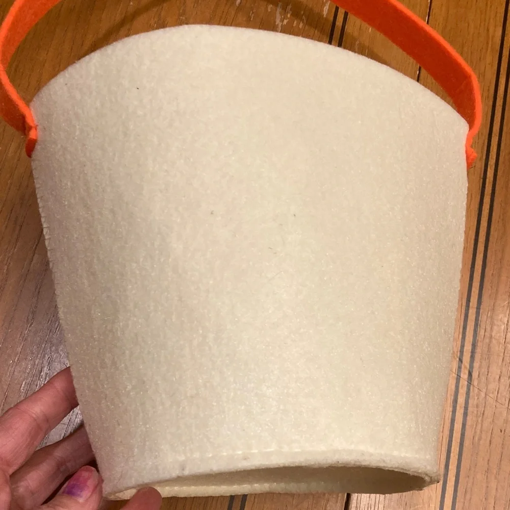 Cute Llama Halloween Basket with Orange Accents